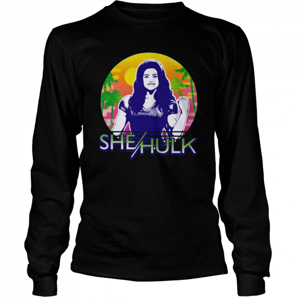 She Hulk In Style Hawaiian Vibe Retro shirt Long Sleeved T-shirt