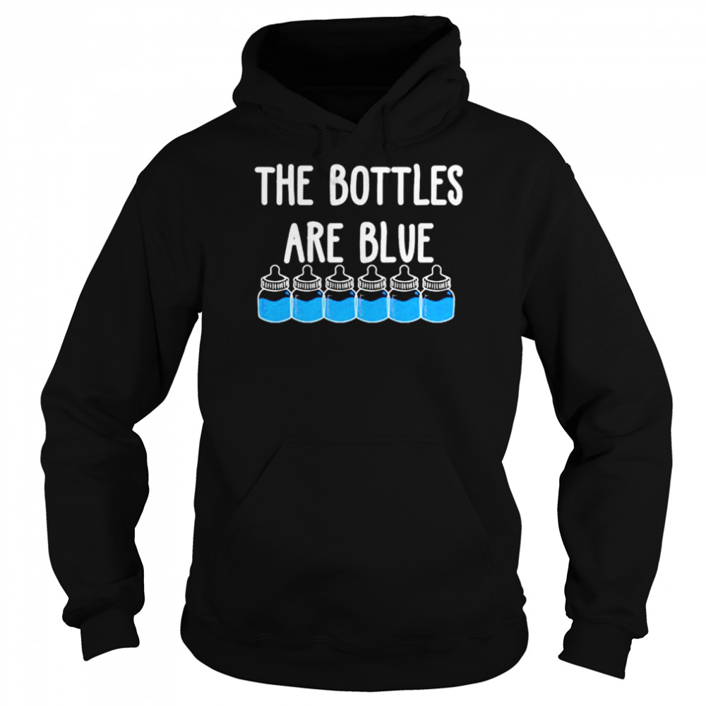 The bottles are blue shirt Unisex Hoodie