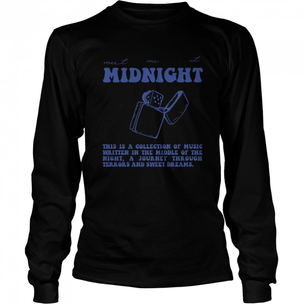 TS Taylor Midnights A Collection Of Music Written In The Middle Of The Night shirt Long Sleeved T-shirt