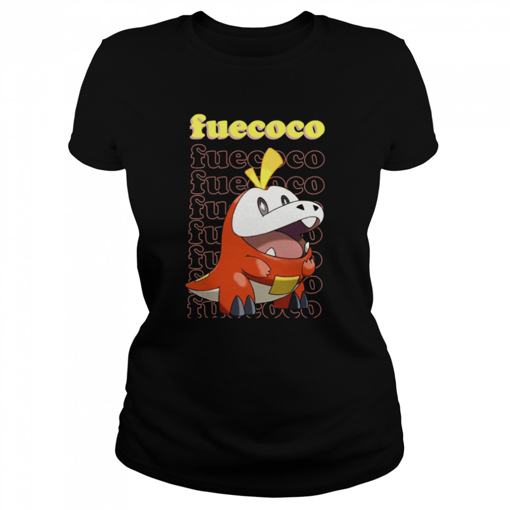 Typography Fuecoco Pokemon shirt Classic Women's T-shirt