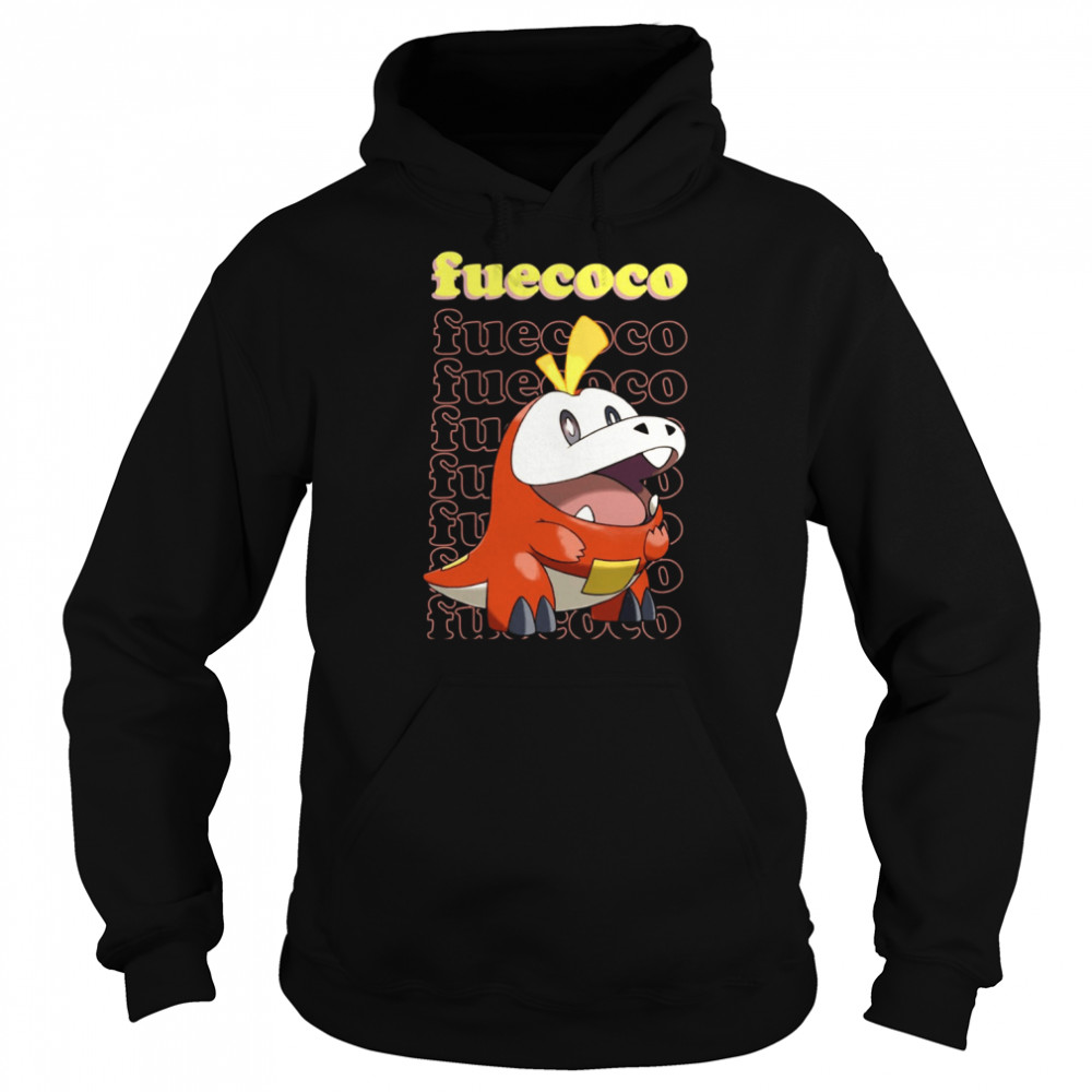 Typography Fuecoco Pokemon shirt Unisex Hoodie