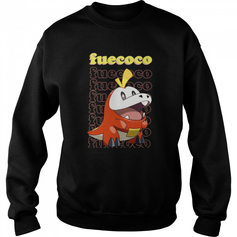 Typography Fuecoco Pokemon shirt Unisex Sweatshirt