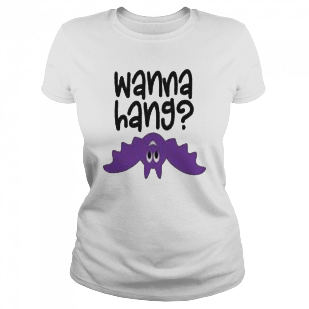 Wanna Hang Bat Vamper Disney Funny Halloween shirt Classic Women's T-shirt