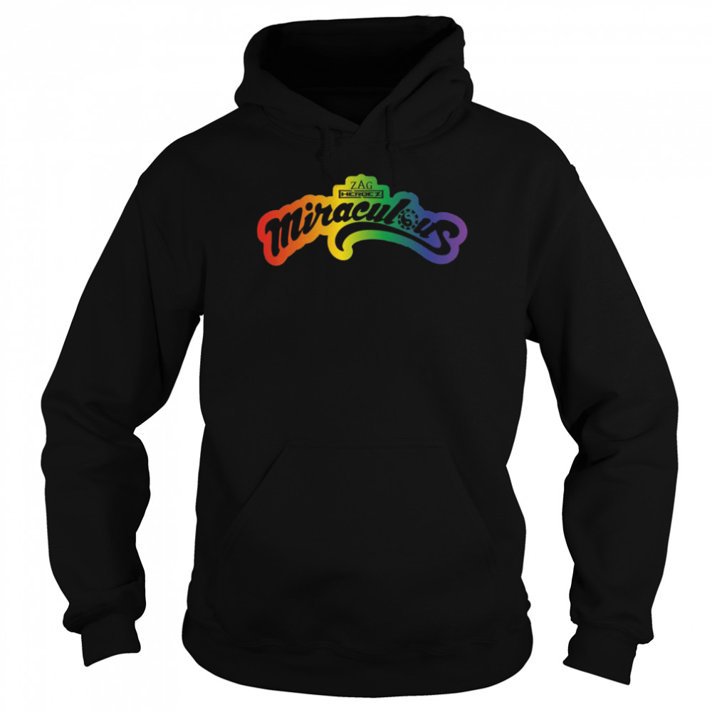 Zag Heroez Rainbow Collection Miraculous Ladybug Logo shirt Unisex Hoodie