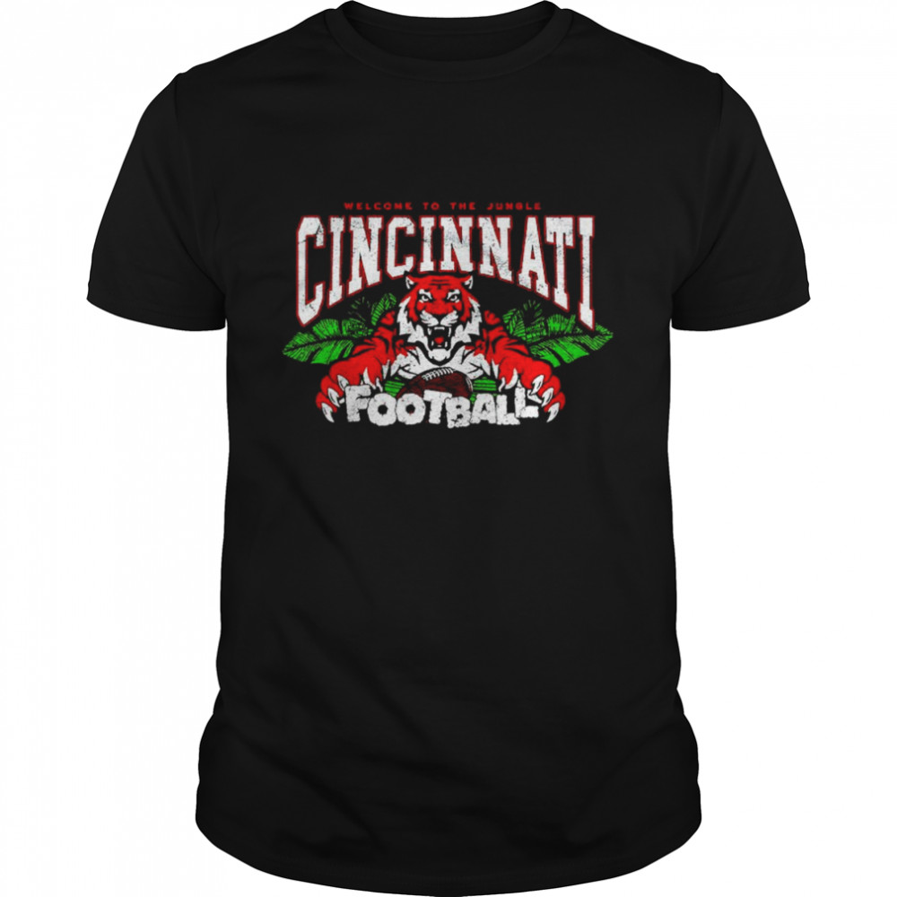 Vintage Cincinnati Football Shirt, Welcome To The Jungle Tee Tops Unisex T- shirt