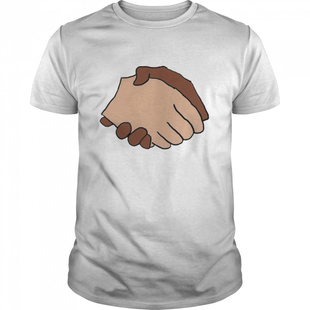 Black And White Handshake Anti-Racist Shirt