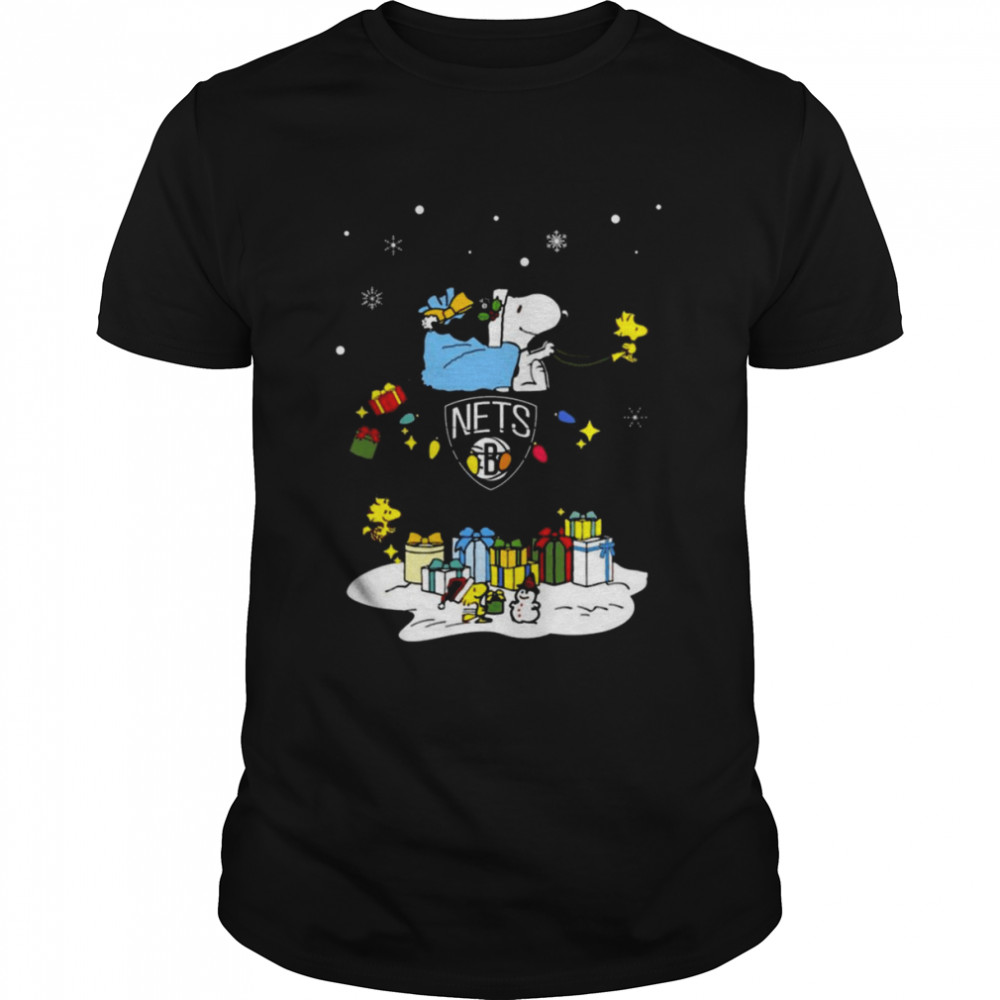 Brooklyn Nets Santa Snoopy Wish You A Merry Christmas 2022 Shirt
