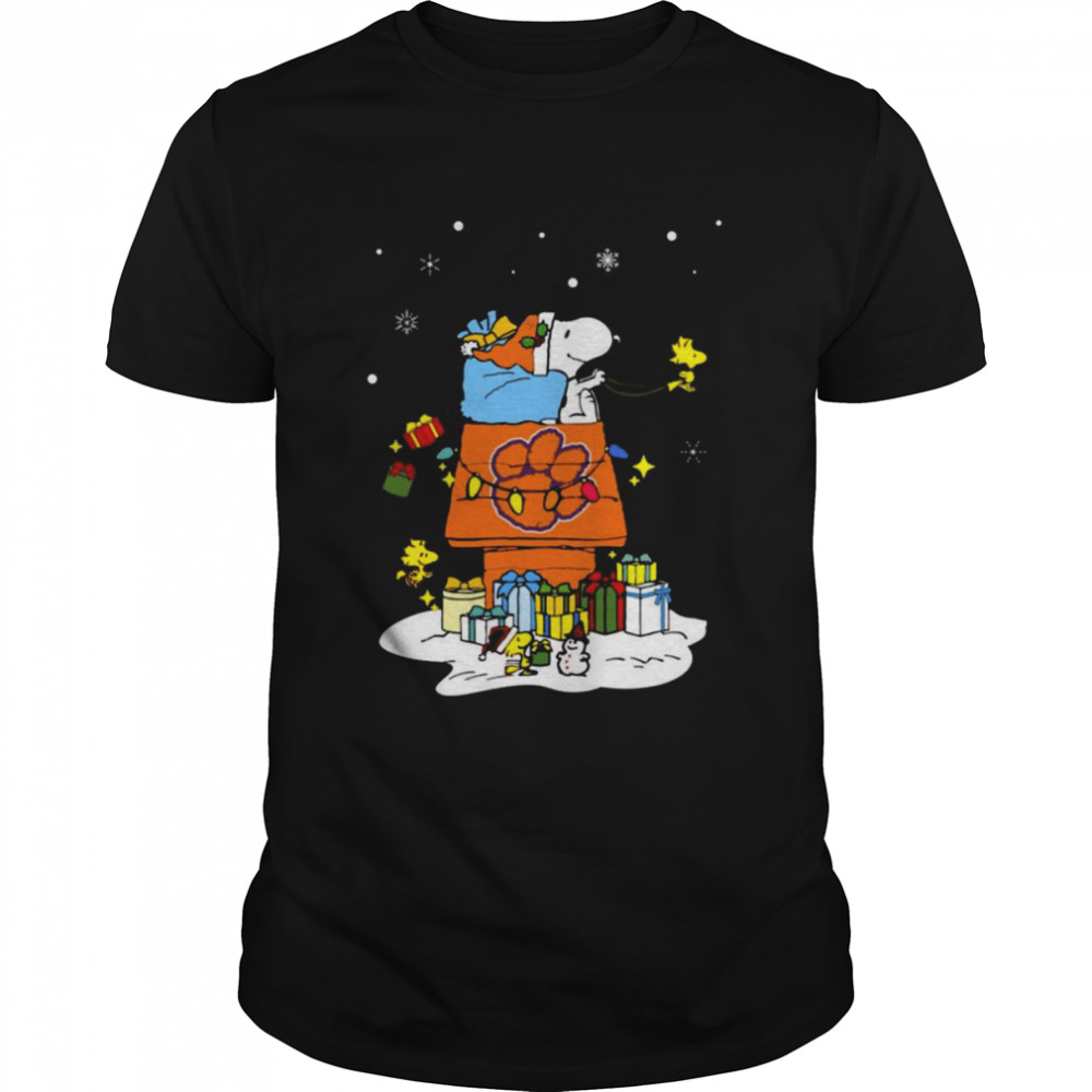 Clemson Tigers Santa Snoopy Wish You A Merry Christmas 2022 Shirt