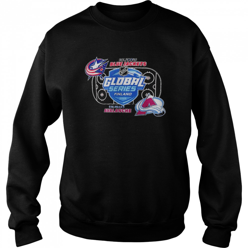 columbus blue jackets vs colorado avalanche nhl global series 2022 shirt unisex sweatshirt