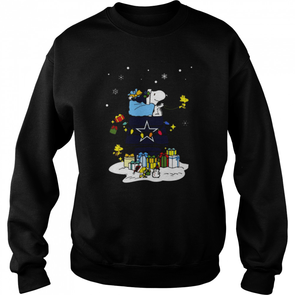 Dallas Cowboys Santa Snoopy Wish You A Merry Christmas 2022  Unisex Sweatshirt