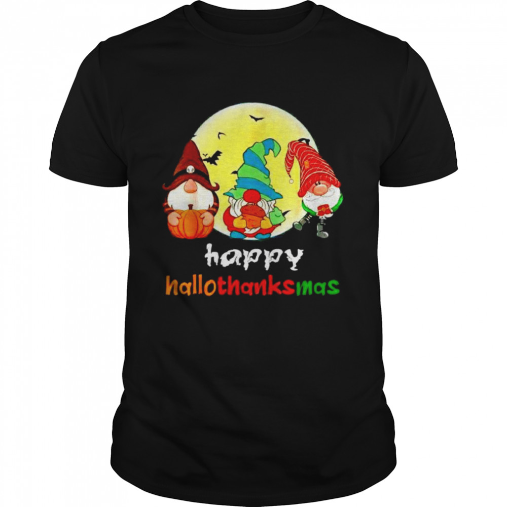 gnomes happy Hallothanksmas shirt