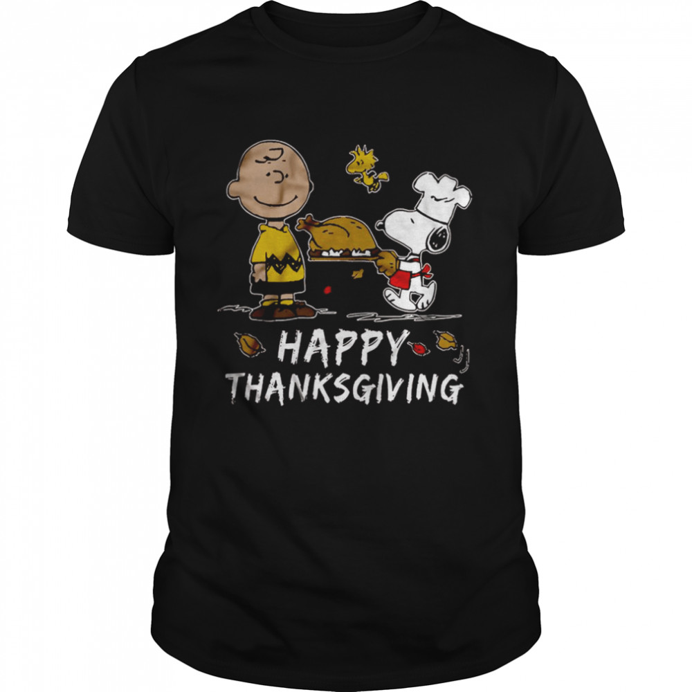 Happy Thanksgiving Peanut Chef Snoopy shirt