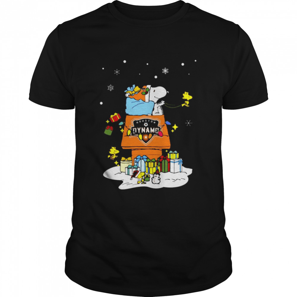 Houston Dynamo Santa Snoopy Wish You A Merry Christmas 2022 Shirt