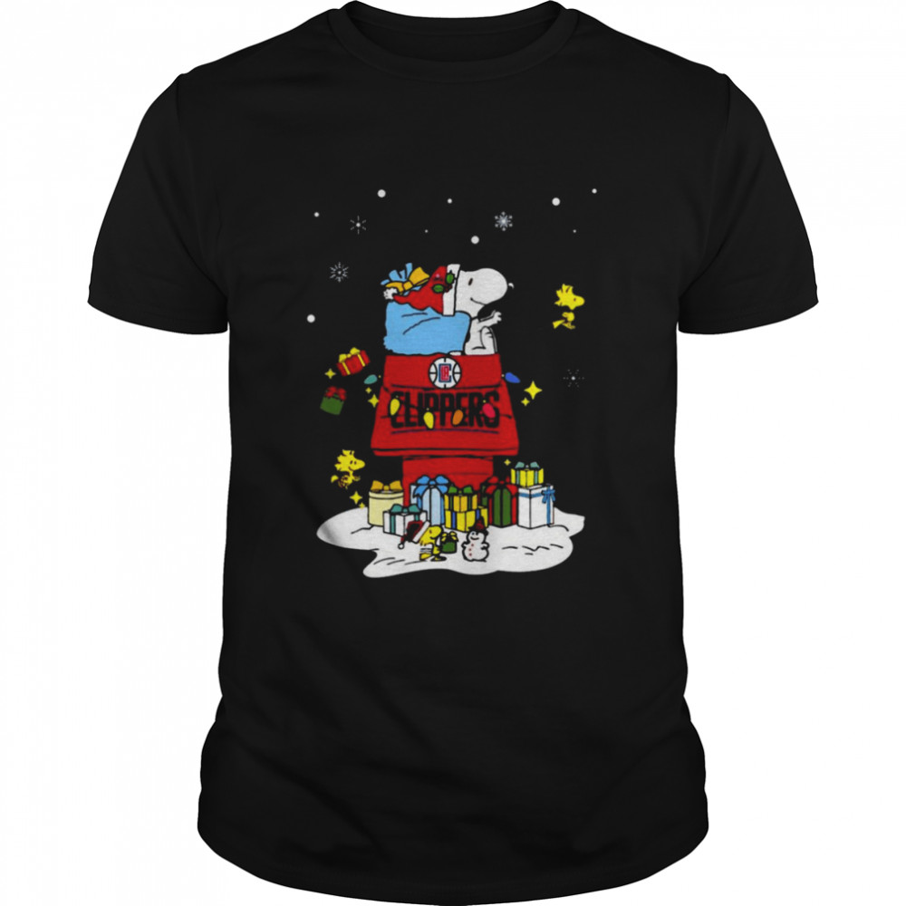 Los Angeles Clippers Santa Snoopy Wish You A Merry Christmas 2022 Shirt