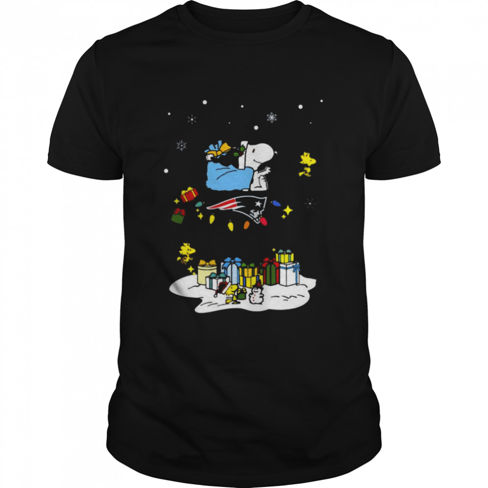 New England Patriots Santa Snoopy Wish You A Merry Christmas 2022 Shirt