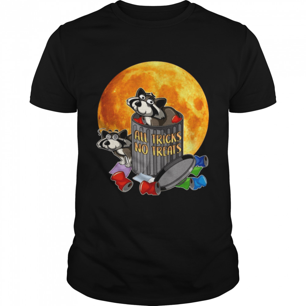 Raccoon Halloween Costume All Tricks No Treats shirt