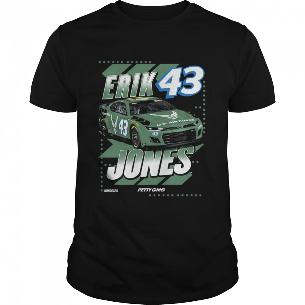 Retro Erik Jones Checkered Flag Us Air Force Car shirt