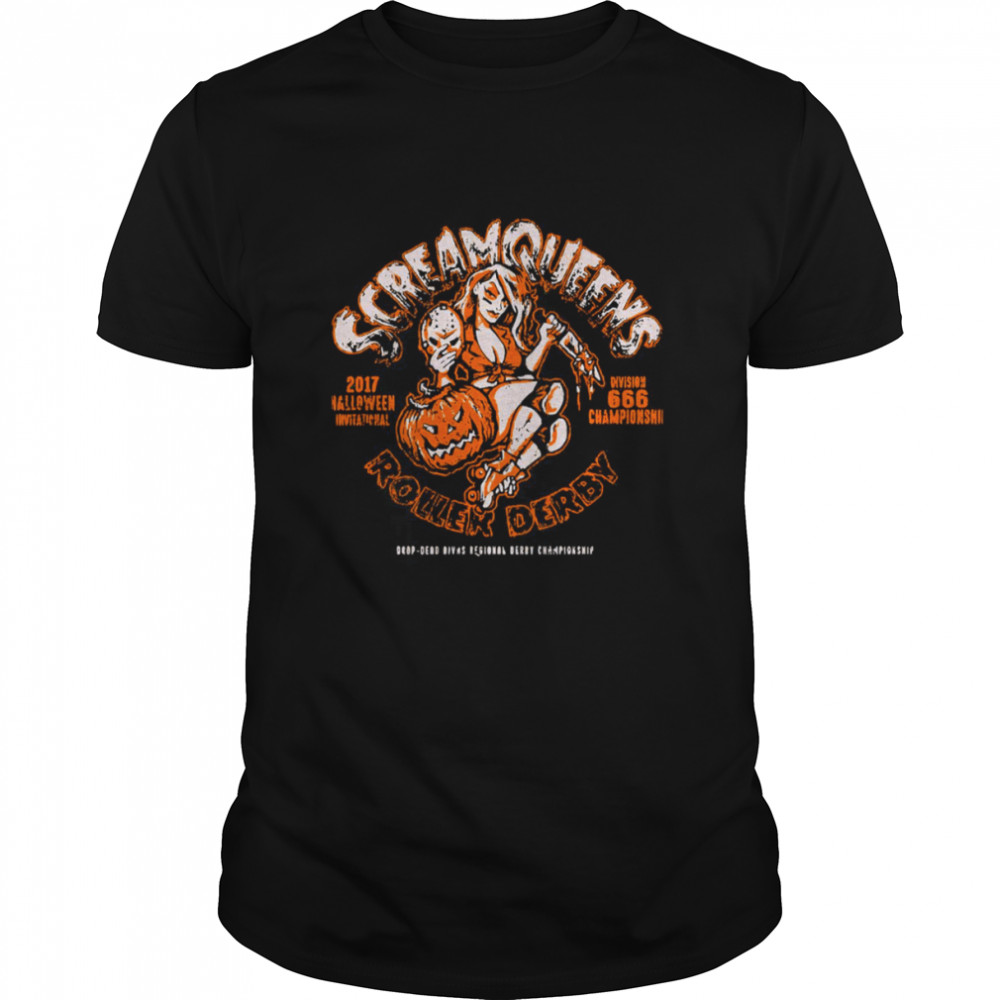 Scream Queens Roller Derby 2017 Halloween Invitational shirt