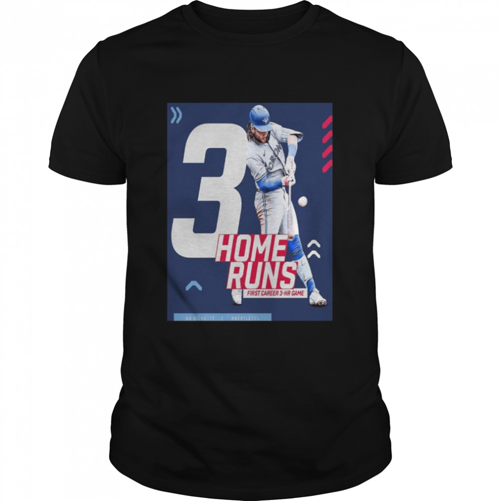 Bo bichette 3 home runs first career 3 hr game for toronto blue jays essential shirt