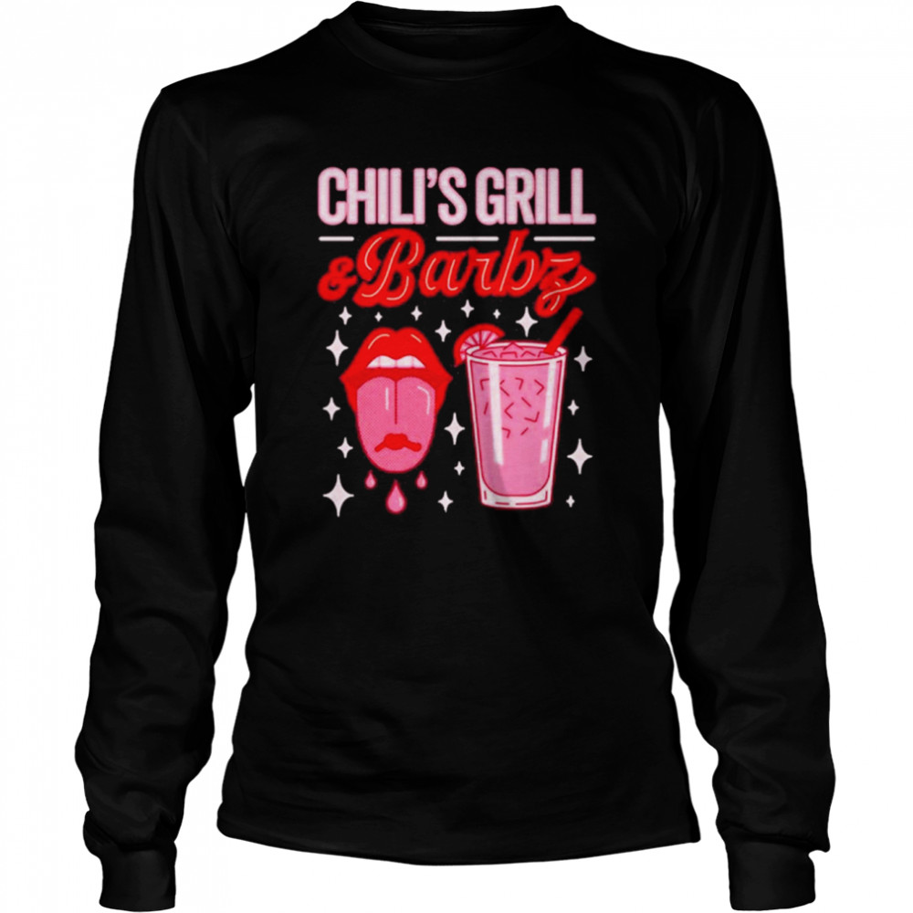 chilis grill and barbz long sleeved t shirt