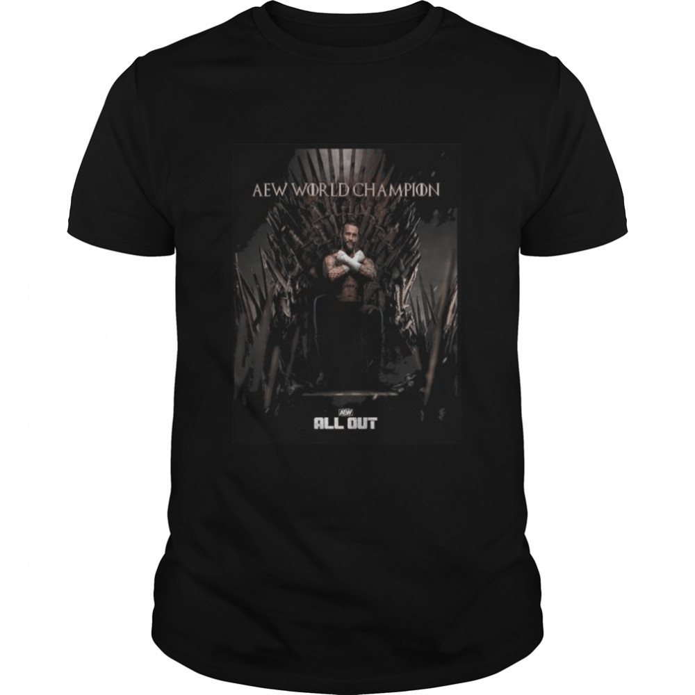Cm punk is aew world champion x house of the dragon essential shirt