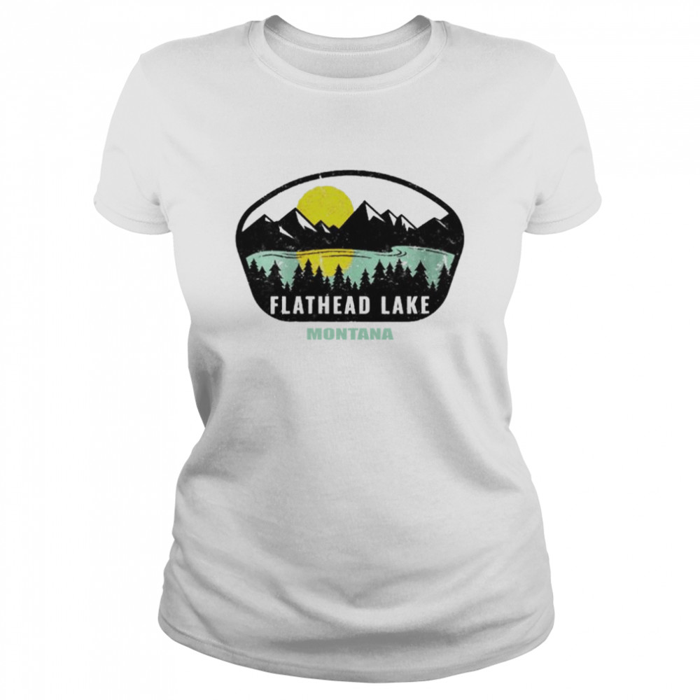 Flathead lake montana mt vacation souvenir shirt Classic Women's T-shirt