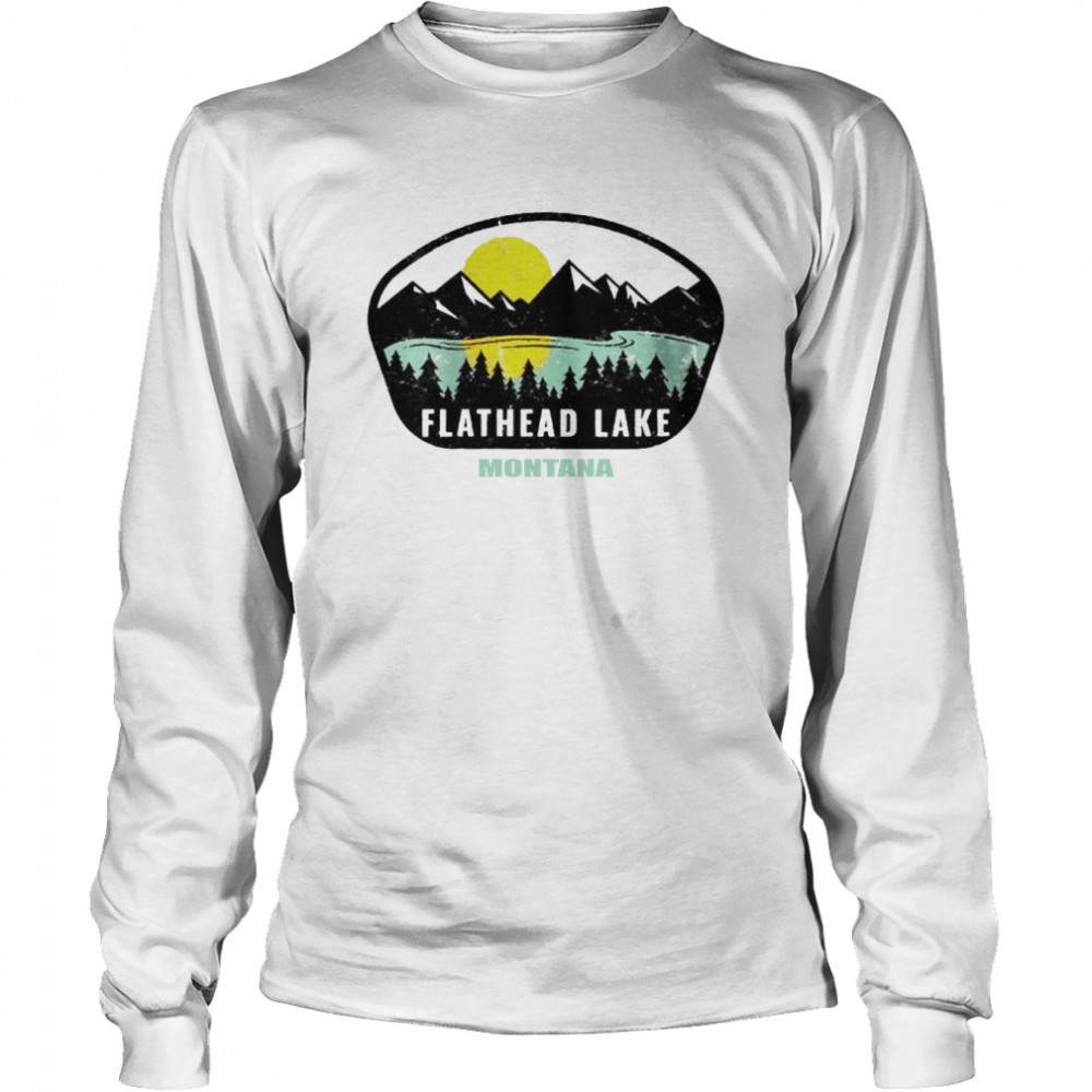 Flathead lake montana mt vacation souvenir shirt Long Sleeved T-shirt