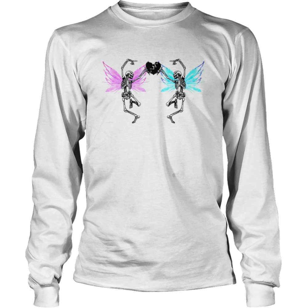 Heart Skeleton Fairy Grunge Fairycore Aesthetic Gothic Cottagecore shirt Long Sleeved T-shirt