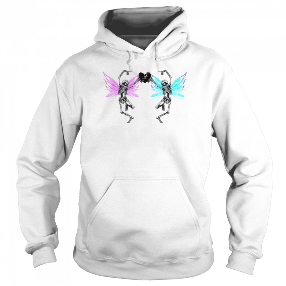 heart skeleton fairy grunge fairycore aesthetic gothic cottagecore shirt unisex hoodie