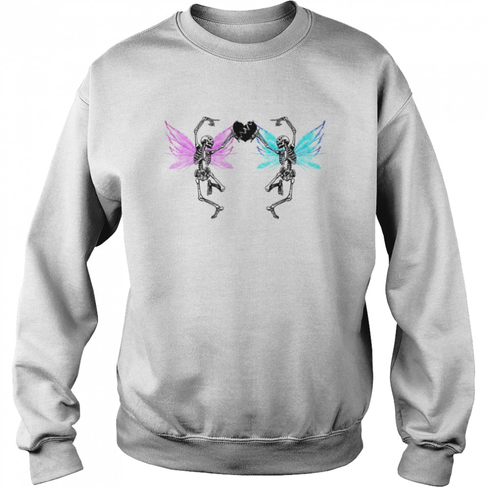 Heart Skeleton Fairy Grunge Fairycore Aesthetic Gothic Cottagecore shirt Unisex Sweatshirt
