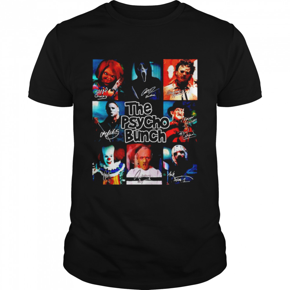 Horror Halloween the psycho bunch signatures shirt