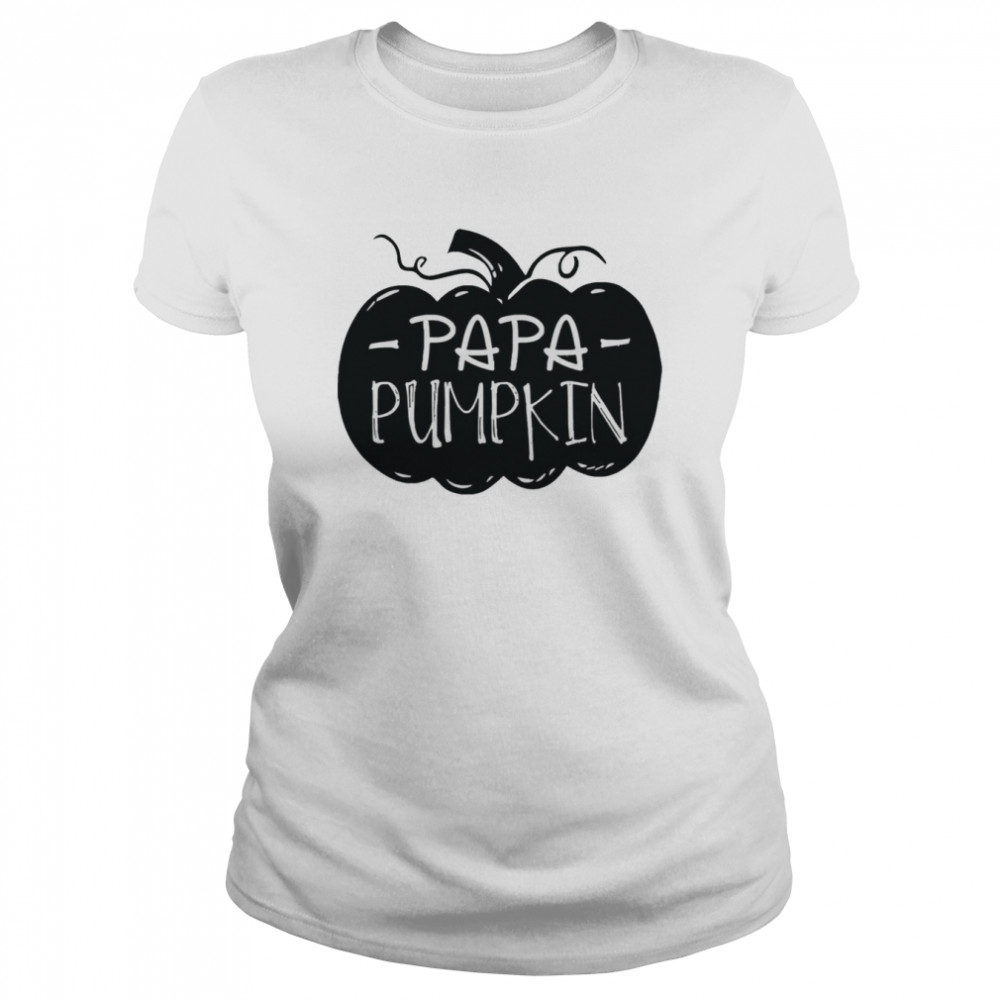 Papa Pumpkin Halloween Single Dad s Classic Women's T-shirt