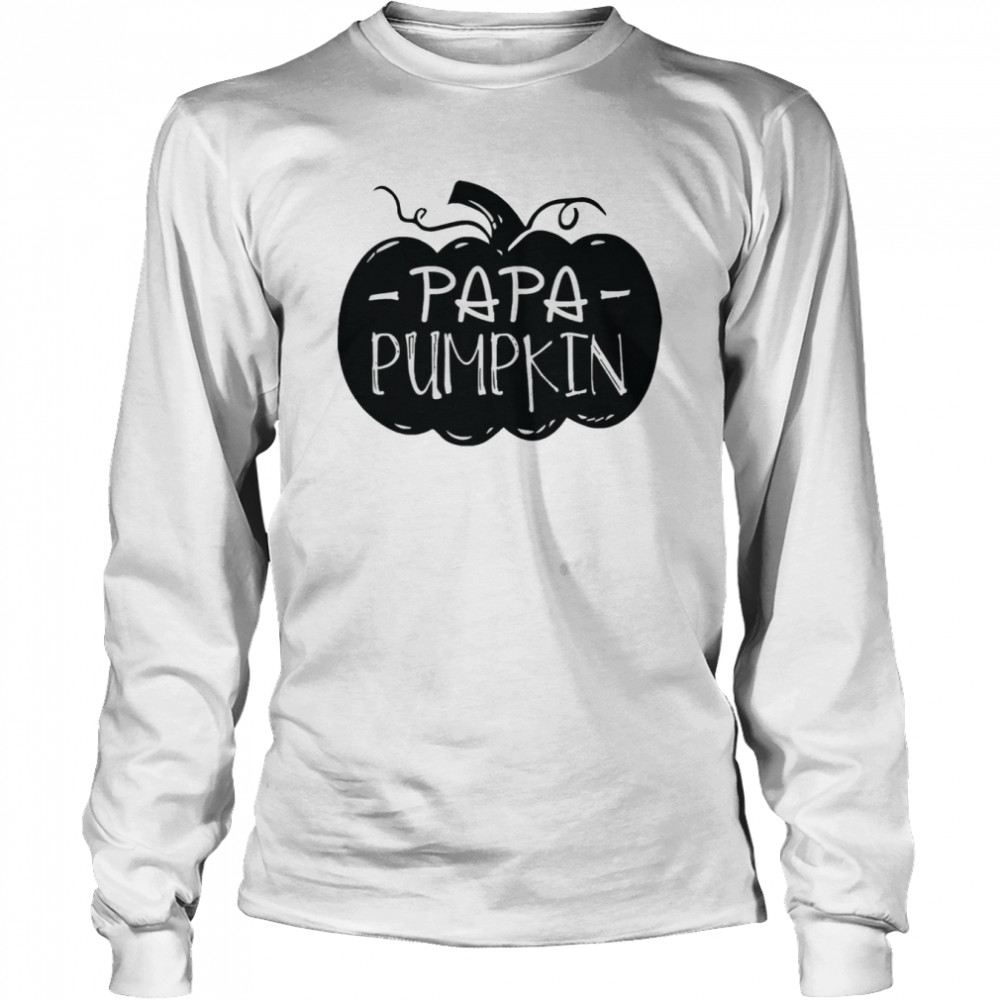 papa pumpkin halloween single dad s long sleeved t shirt