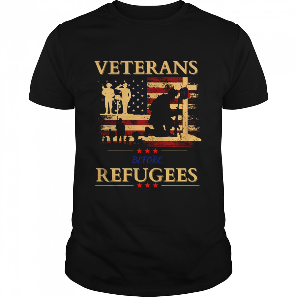 Retro Veterans Before Refugees shirt Classic Men's T-shirt