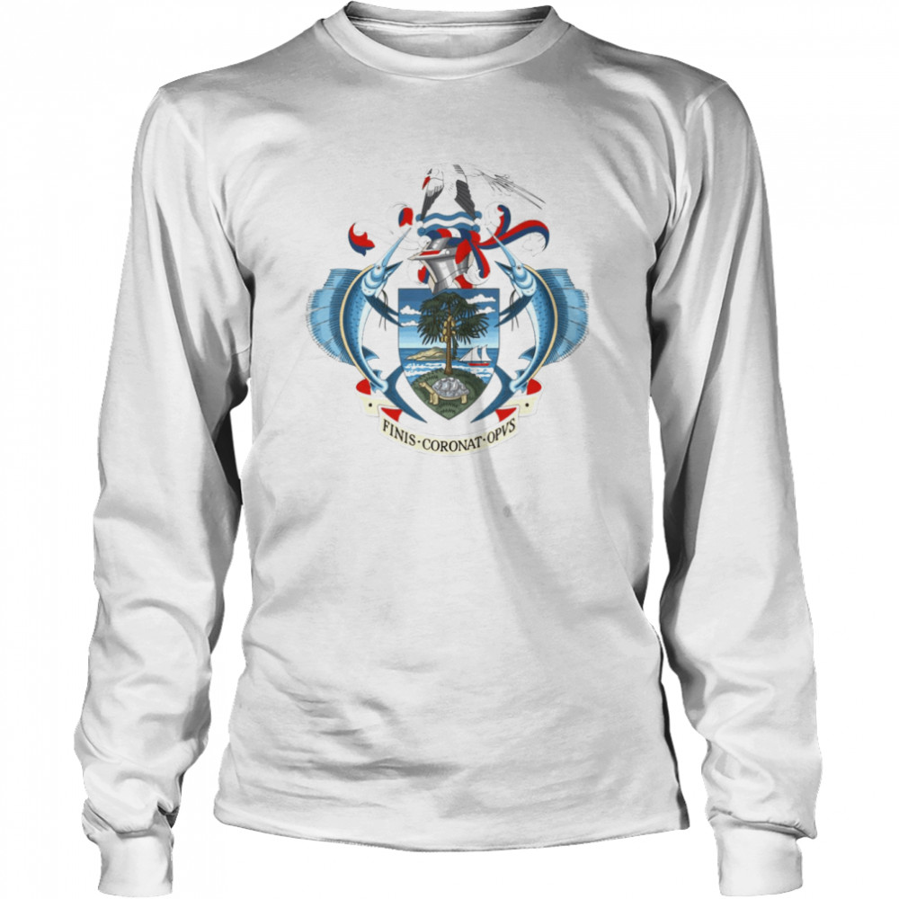 seychelles coat of arms shirt long sleeved t shirt