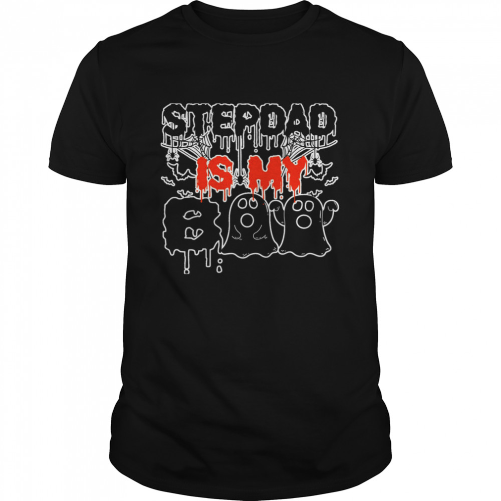 Stepdad Is My Boo Spooky Costume Halloween Stepdad s Classic Men's T-shirt