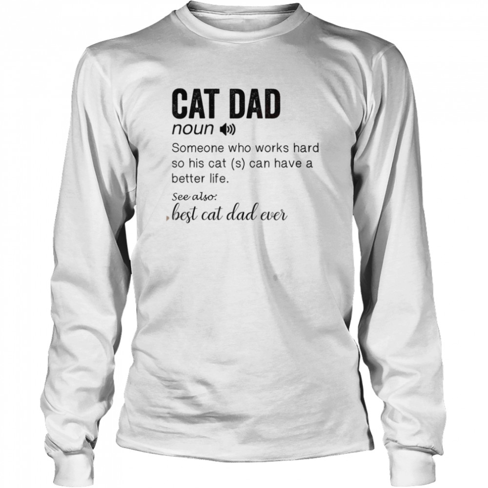 the best cat dad personalized cat dad long sleeved t shirt