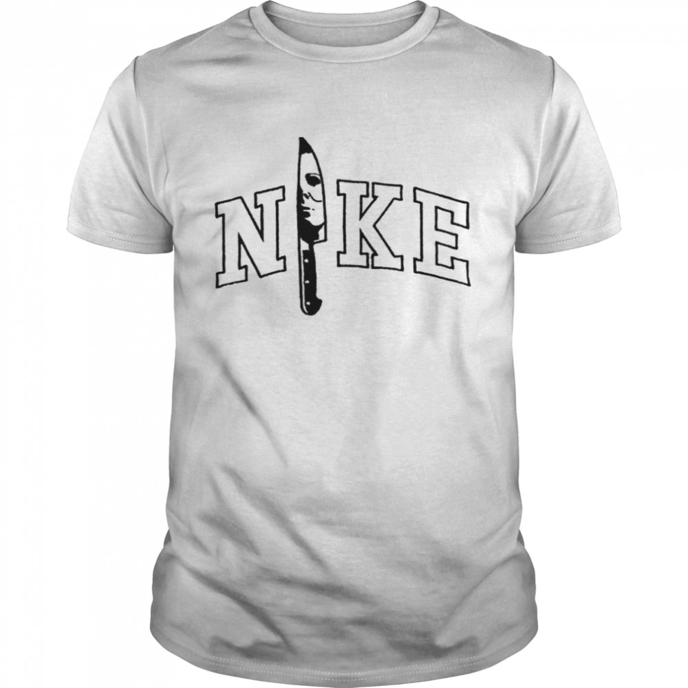 The Knife Michael Myers Nike Logo Halloween shirt Classic Men's T-shirt