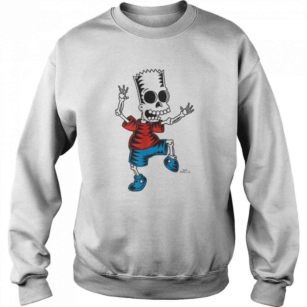 The Simpsons Bart Skeleton Treehouse of Horror Halloween T- Unisex Sweatshirt