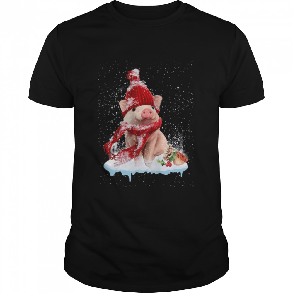 Welcome Merry Christmas Funny Pig shirt Classic Men's T-shirt