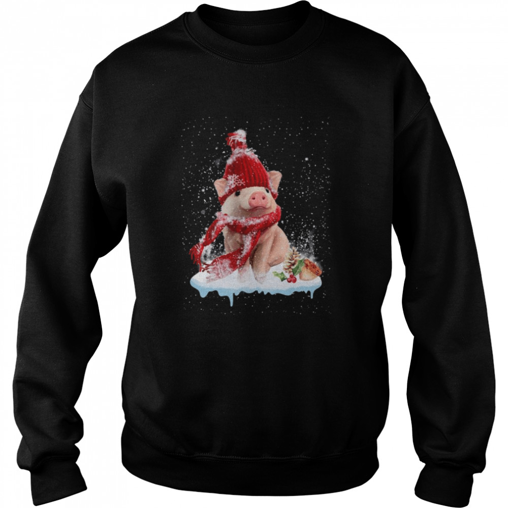 Welcome Merry Christmas Funny Pig shirt Unisex Sweatshirt