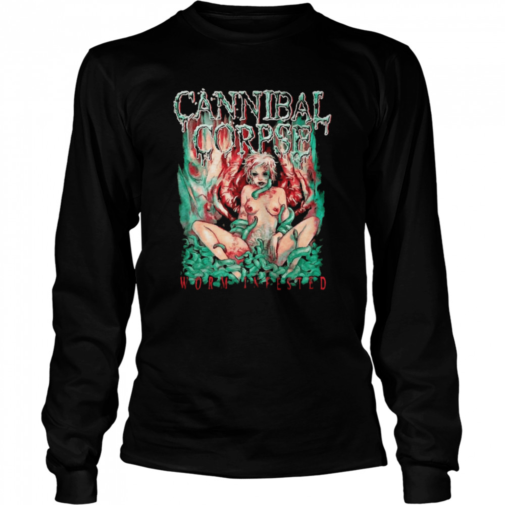 Worm Infested Cannibal Corpse Band Vintage shirt Long Sleeved T-shirt