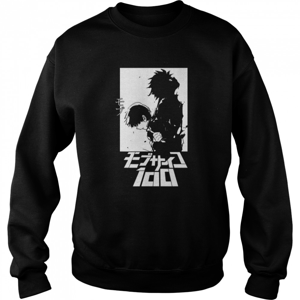 100 mob psycho reigen black anime t unisex sweatshirt