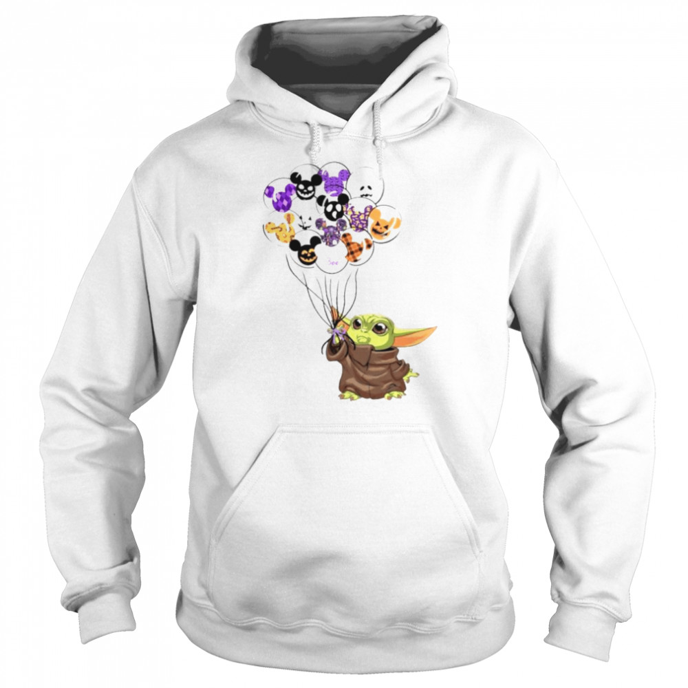 Baby Yoda Holding Balloon Halloween shirt Unisex Hoodie
