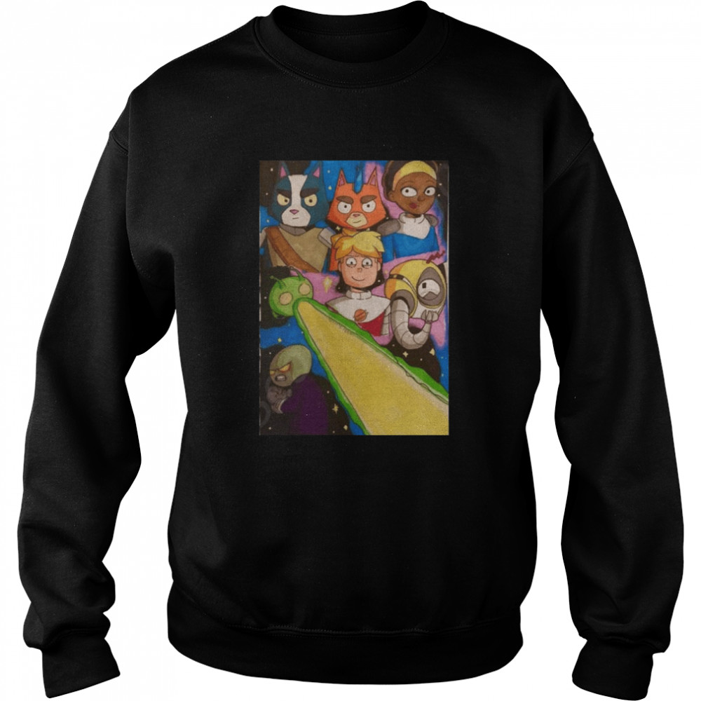 Colored Fanart Final Space shirt Unisex Sweatshirt