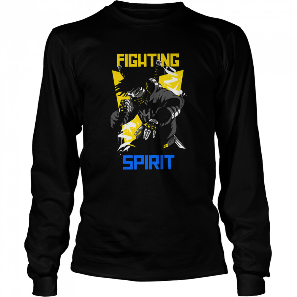 cool anime art fighting spirit shirt long sleeved t shirt