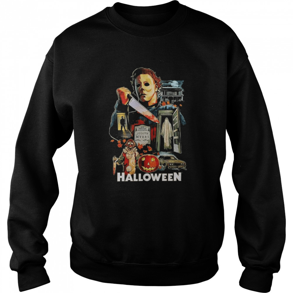 halloween horror nights be loved daughter judith myers s unisex sweatshirt