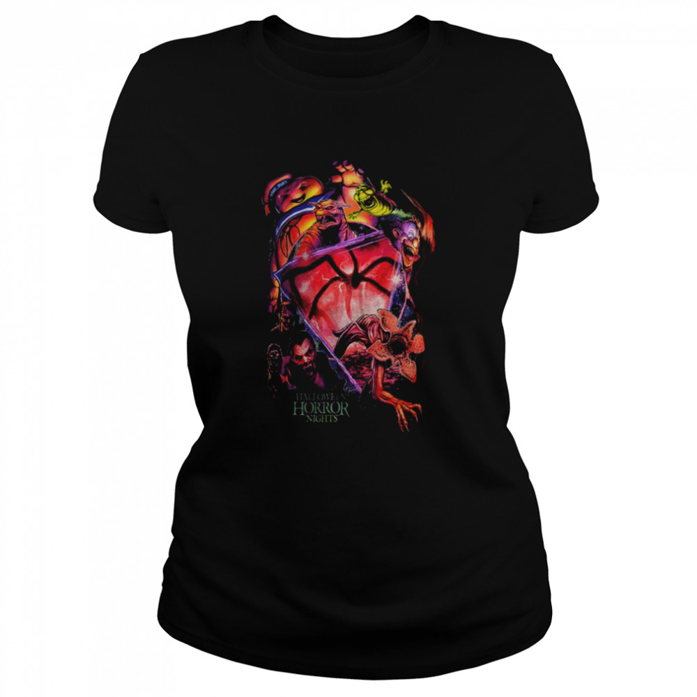 Halloween Horror Nights Monster And Spider Scary s Classic Women's T-shirt