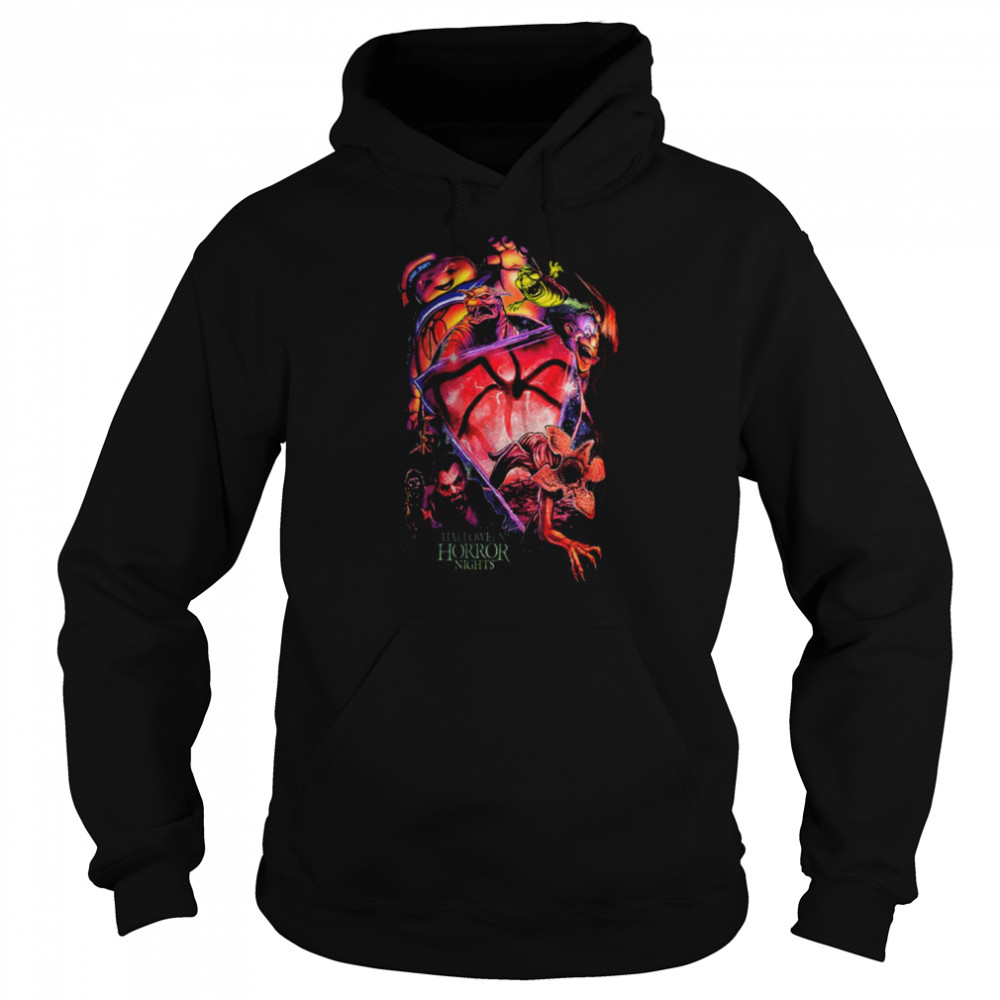 halloween horror nights monster and spider scary s unisex hoodie
