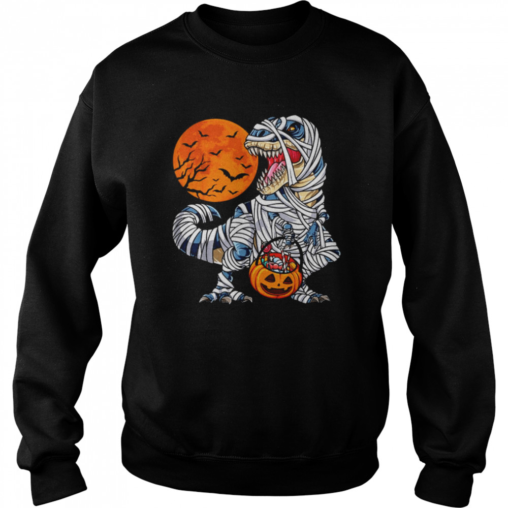 Halloween Horror Nights s Dinosaur T Rex Mummy Pumpkin shirt Unisex Sweatshirt